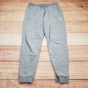 Adidas Sweatpants Mens Large Gray French Terry Joggers Trefoil Logo Originals